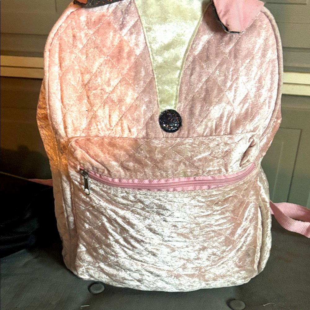 Wonder Nation Pink and Cream Quilted Backpack